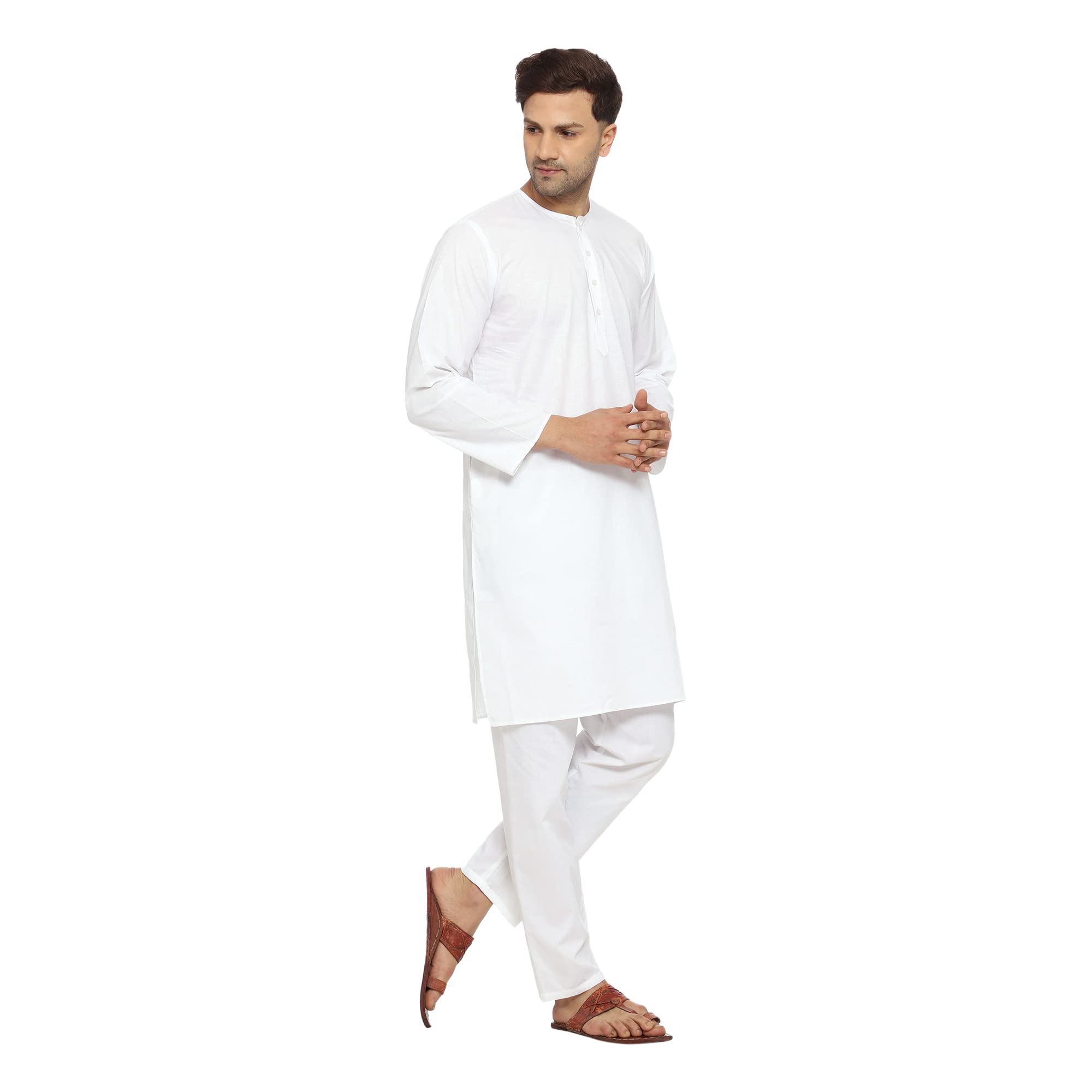 ITOS365 Pigiama da uomo in cotone Kurta da uomo, abbigliamento etnico e yoga meditazione, festival, casual e uso quotidiano