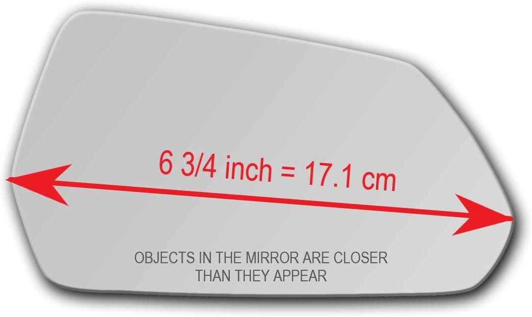 New Replacement Mirror Glass with Full Size Adhesive for 2016-2024 Chevrolet Camaro Passenger Side View Right RH