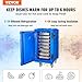 VEVOR Insulated Food Pan Carrier, 127 Qt Hot Box for Catering, LLDPE Food Box Carrier w/Double Buckles, Front Loading Food Warmer w/Handles, End Loader w/Wheels for Restaurant, Canteen, etc. Blue