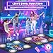 Surelect Dance Mat, 2025 Rechargeable Light-Up 2-Player Opposing Dance Pad with Bluetooth, 12-Button Music Dancing Toy, Christmas Birthday Gift for 3-12 Year Old Boys Girls