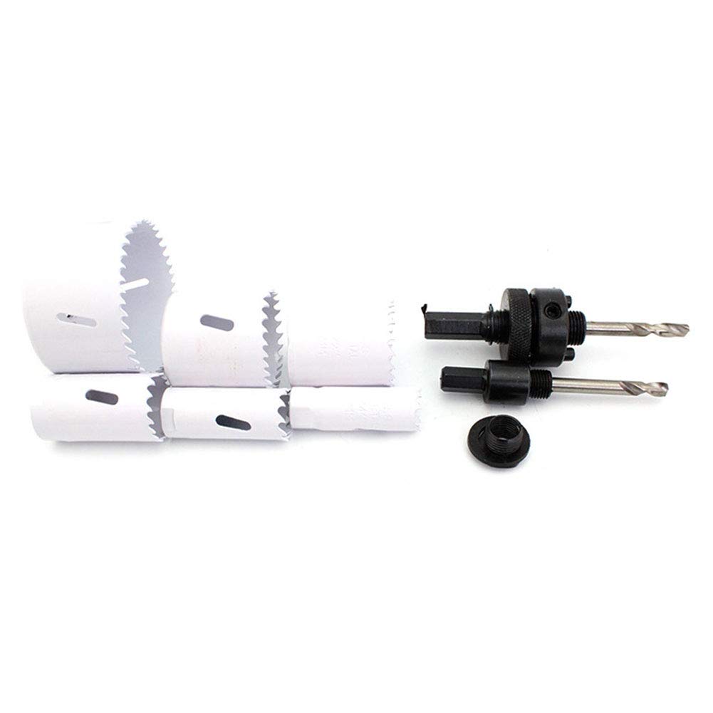 Kit sega a tazza, M42 18 pezzi trapano circolare circolare in metallo per taglio adattatore per albero in acciaio ad alta velocità, sega a tazza bimetallica HSS 22/29/35/44/57/68 mm per legno