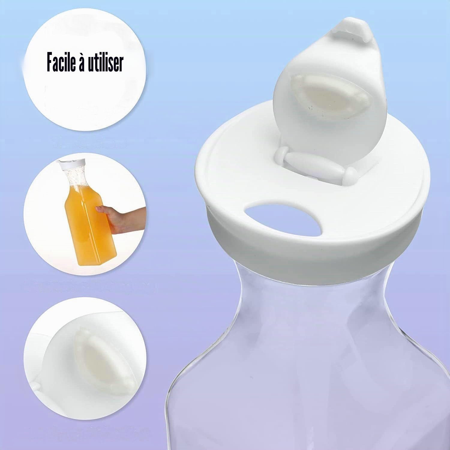 Lot de 3 distributeurs de lessive en poudre à lessive de 1,5 l pour adoucissant, détergents liquides et perles parfumées