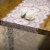tischläufer spitze rosa WUNDERSCHÖNES DESIGN: Das Blumendesign aus weißer Spitze verleiht Ihrer Hochzeit zusätzliche Eleganz.