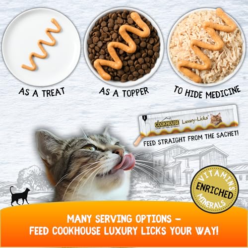 COOKHOUSE Luxury Licks Lickable Cat & Kitten Treats - Chicken - 48 x 15g Sachets - Soft & Creamy Puree - Healthy & Grain Free - 100% Natural Ingredients - Image 6