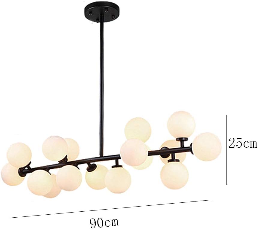 25 Lights Sputnik Chandelier Metal Kitchen Light Fixtures Gold Mid Century Pendant Light Fixture Industrial Ceiling Light Fixture for Dining Room Bedroom,Black,16 Lights