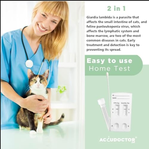 2 AccuDoctor Test Giardia ¡and Feline Panleukopenia Virus FPV/Feline Parvovirus Detection in Cat Stool - Image 2