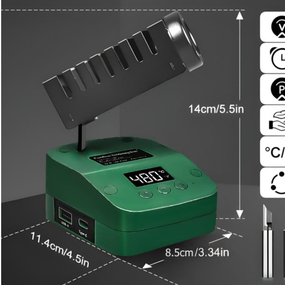 Niceminiwall per Saldatore Fili 18V, USB-C, per PBA per Saldatore Fili 18V,