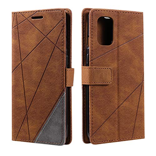 SONWO Coque pour OnePlus 8T, Etui en Cuir PU Portefeuille Housse Fermeture Magnétique und Flip pour OnePlus 8T, avec Fermeture Magnétique, Marron