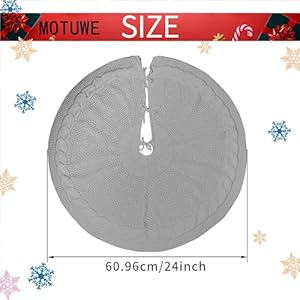 Grey Christmas Tree Skirt, 24 Inch Knitted Tree Skirt for 2-4 Ft Christmas Tree Luxury Knitted Thick Rustic Tree Skirt Xmas Decoration, Small Christmas Tree Skirt Decor Grey Christmas Tree Skirt 24 Inch Knitted Tree Skirt for 2 4 Ft Christmas Tree Luxury Knitted Thick Rustic Tree Skirt Xmas Decoration Small Christmas Tree Skirt Decor