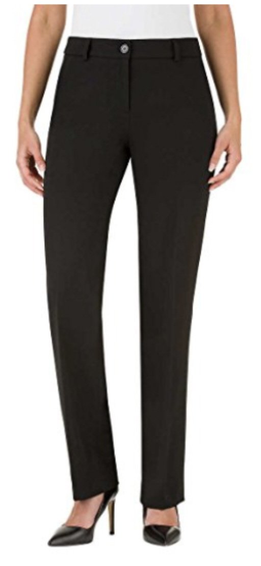 Hilary Radley Women Flat Front Slim Leg Dress Stretch Pants 1244082