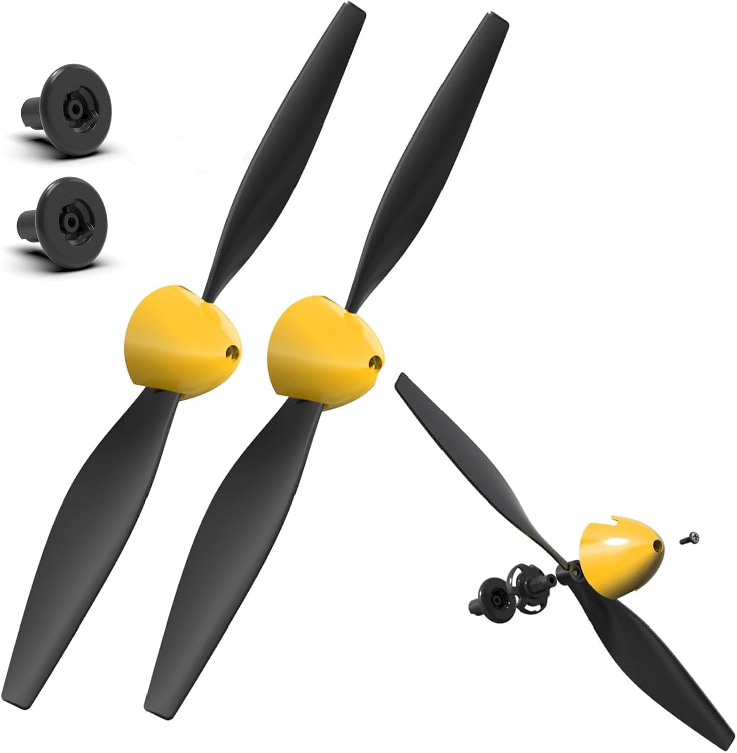 ANTSIR RC Plane Propellers Replacement for The Legend war Bird Series 400 4 Channel Hobby Remote Control Airplane - Set of 5 (Yellow)