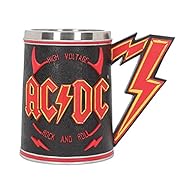 Officially licensed ACDC Tankard Highly-detailed ACDC Logo sculpted design Cast in the finest resin Hand-painted Removable stainless-steel insert