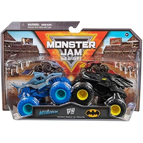 Monster Jam, Camiones Monstruo de Metal Salvager Vs. Megalodon Oficiales, Escala 1:64 Cover