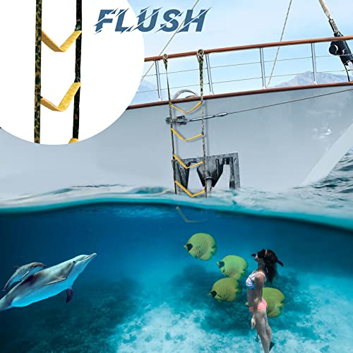 image for KXKZREN Boat Ladder, Portable Rope Boarding Ladder Swim Ladder for Boa