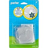 Perler Beads Basic Shapes Clear Pegboard Set, Small, Clear, 5 pcs