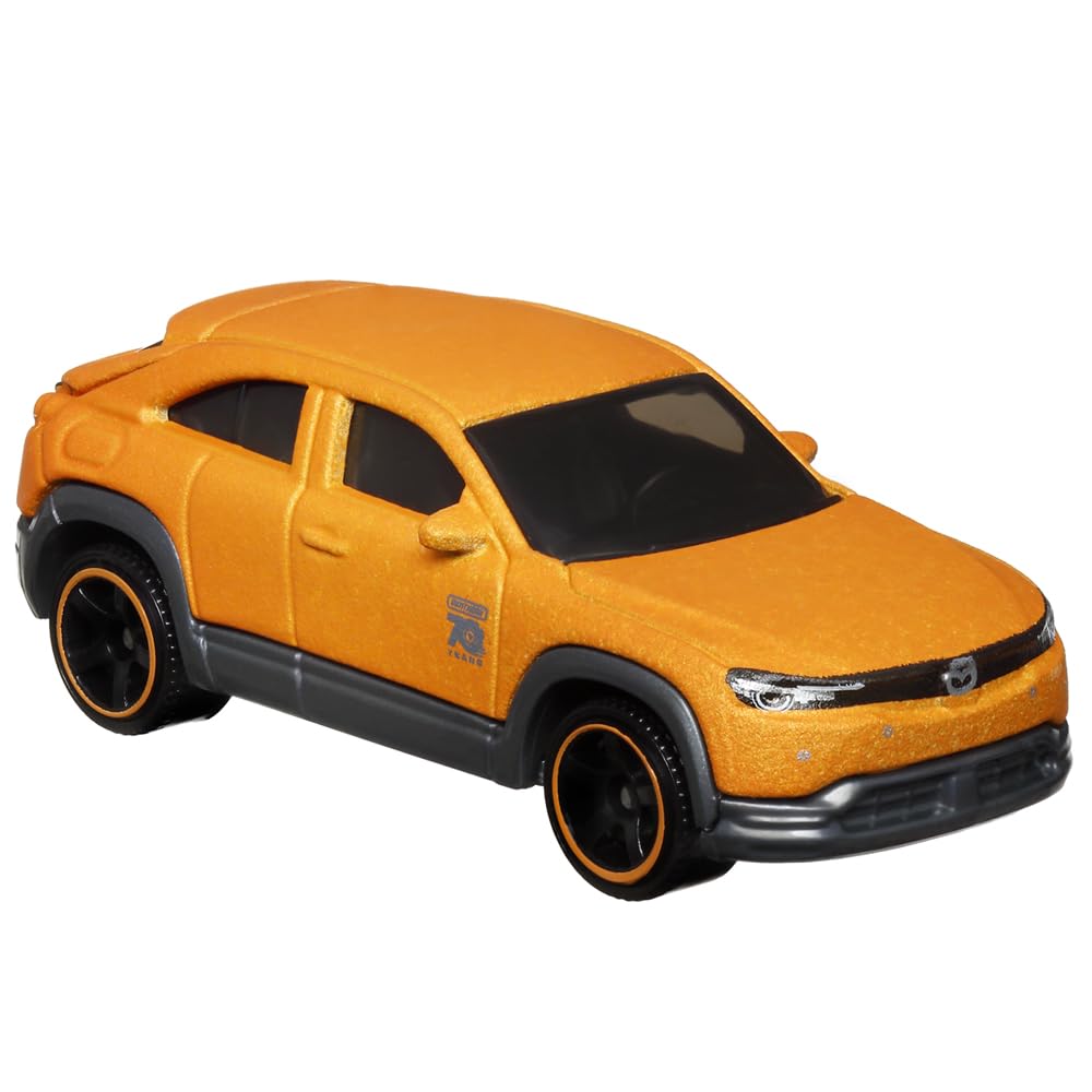Matchbox Moving Parts 70 Years Special Edition Die-Cast Vehicle - HMV12 ~ Inspired by 2021 Mazda MX ~ 4/5 Orange and Black - Image 4