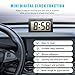 Suvnie Mini Car Clock, Auto Digital Watch with LCD Time, Dashboard Electronic Clock with Strong Adhesive & Bracket Holder, Universal Interior Accessories for Vehicles Home Office (Black)