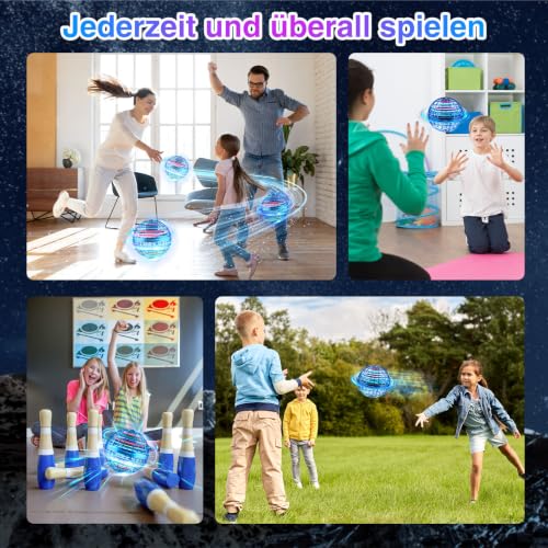 Image of Flying Orb Ball Toys 2025, Soaring Hover Boomerang Spinner Hand Controlled Mini Drone Cosmic Globe Spinning Kids Adults Outdoor Fly Toy Birthday Gift Cool for Boys Girls 6 7 8 9 10 11 12 Year(Blue)