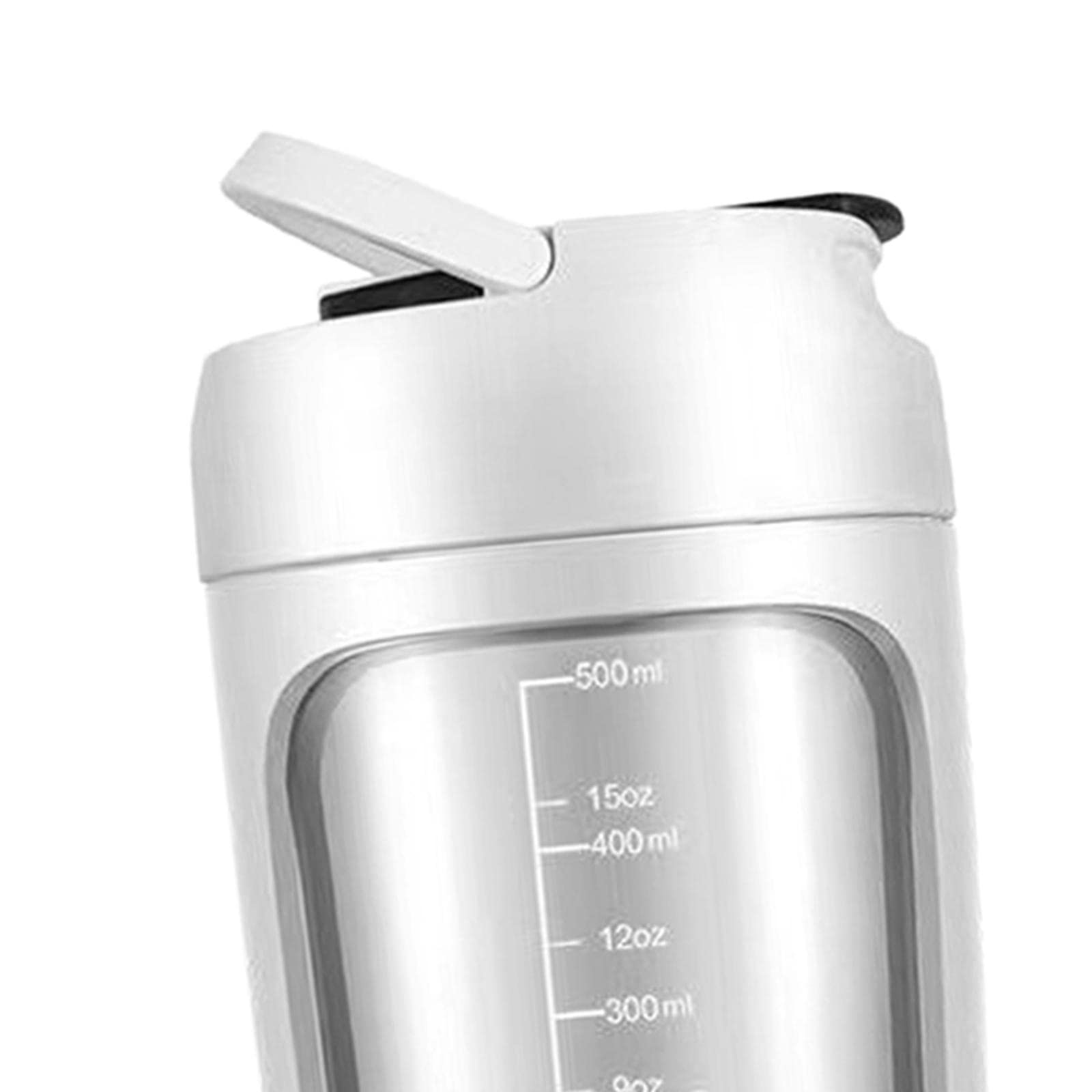 Amagogo Électrique Shaker Bouteille Mélangeur Tasse Mélangeur Bouteille Sport Shaker 650 ml Shaker Tasses pour Protein Milkshakes Sport Femmes Hommes, Blanche