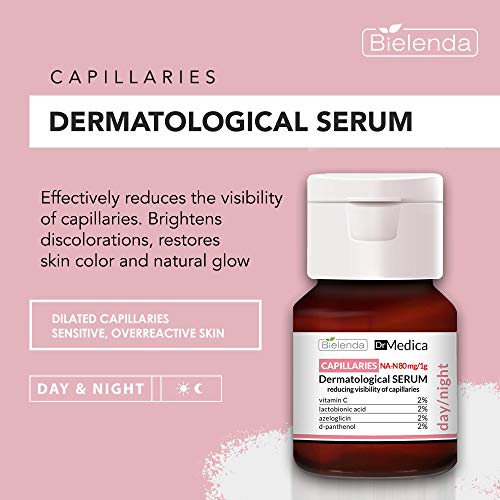 Bielenda Dr Medica - Effectively Reduces The Visibility Of Capillaries, Brightens Discolorations - Dr Medica Capillary Skin Dermatologic Anti-Redness Face Serum Day/Night - 30 ml - Image 2