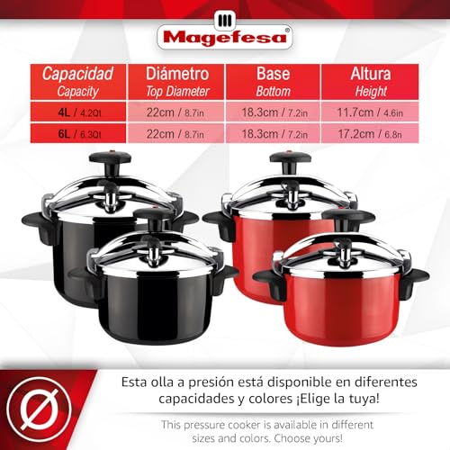 Olla a presión Acero inoxidable 6 L miniatura 2