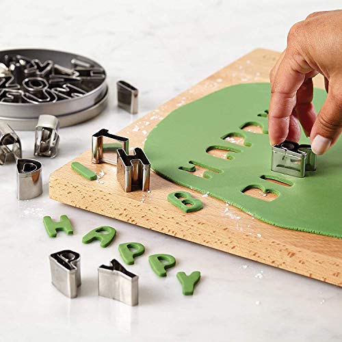 Image of HARI - Cookie Cutter Set 26 Pcs Stainless Steel Alphabet Letters Biscuit Cookie Cutters Mini A-Z Shaped Cookie Molds