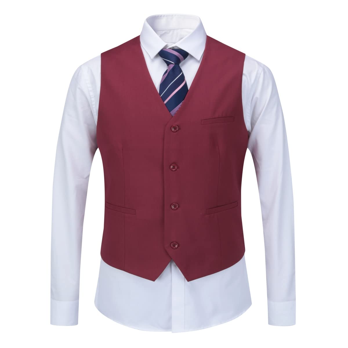 YOUTHUP Trajes para Hombre 3 Piezas para Boda Negocios Slim Fit Smoking con un Botón Formal Chaqueta y Pantalón