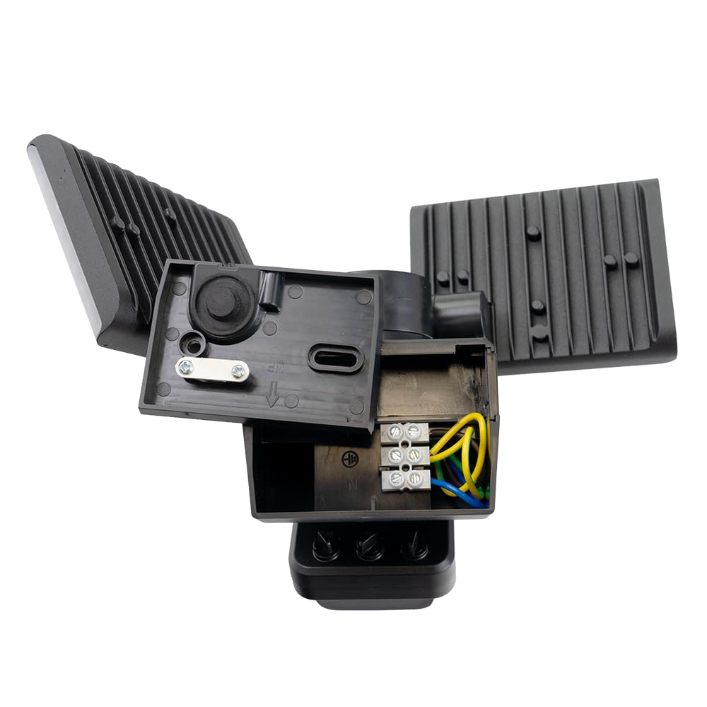 LUXULA LED Strahler mit Bewegungsmelder - 2x 15W, 3200lm - Außenstrahler drehbar, neigbar, Wand und Eckmontage - 4000K Neutralweiß - IP54 Außenleuchte Fluter Flutlichtstrahler Garten Auffahrt