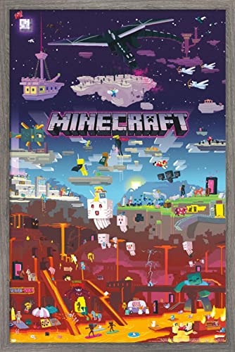 Trends International Minecraft - World Beyond Wall Poster, 22.375" x