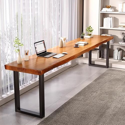 Lebolna Rustic Solid Wood Dining Table,Farmhouse Live Edge Kitchen &
