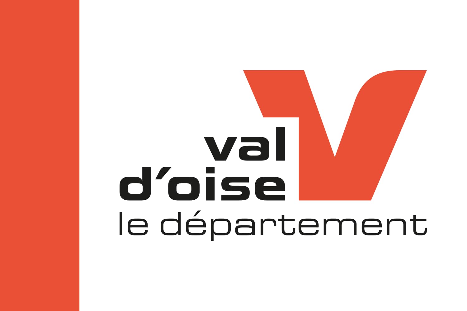 Drapeau Val-d'Oise grand format résistant au vent avec sa bande rouge