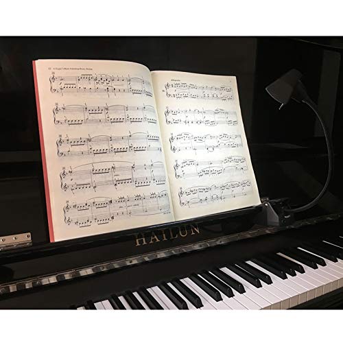 Music Stand Lights, Piano Light, Clip on Light, GLORIOUS-LITE 14 LED 2 Levels of Brightness Bed Light, Battery Operated Book Reading Light for Piano, Travel, Desk and Bed Headboard(NOT Rechargeable)