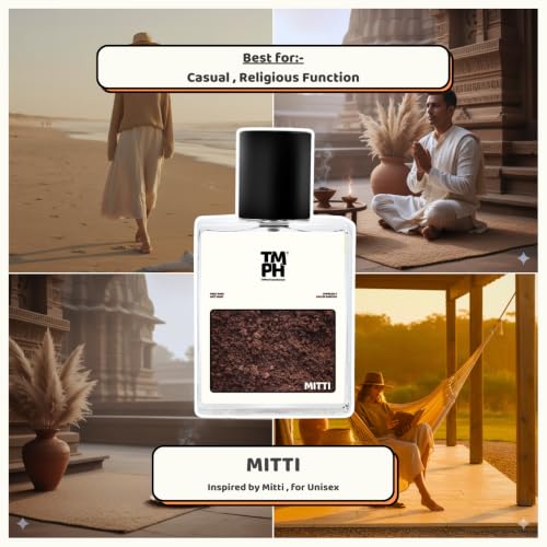 Image of TMPerfumehouse MittiE DP for Men & Women | Fresh, Aromatic & Long Lasting Perfume Spray | Wet Sand, First Rain & Clean Fragrance | Luxury Gift for Him & Her | TMPH | 50ml