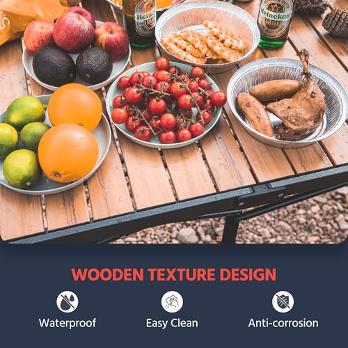Outsider Camping Table Foldable – Adjustable Height, Heat-Resistant Metal for Outdoor Table,Portable Roll-up Aluminum Camp Table with Carry Bag for 2-6 Person BBQ, Travel,Picnic,Lawn, Loads 110 Lbs by OUTSIDER - Image 7
