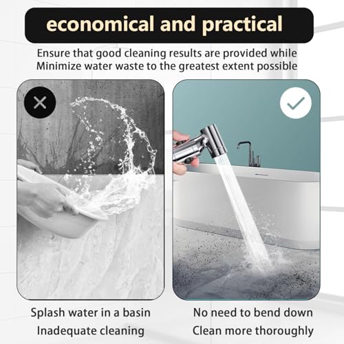 Bidet Handbrause,Bidet Brause,Handbrause Toilette,Waschbeckenbrause mit Schlauch 150 cm und Ohne Bohren Halterung,Arschdusche,Jet Spray Toilet Germany für Bäder,Küche