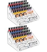 2 Pack Nail Polish Organizer 84 Bottles of 7 Layers Sunglass Organizer Acrylic Display Rack Eyegl...