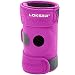 LOKSER No-Sweat Knee Brace Sleeve. Non-Slip Fully Adjustable Compression Knee Pad Support Patella Stabilizer - Women, Men, Kids, Sports, Injuries, Tendonitis, Joint Pain Relief, Arthritis (Pink)
