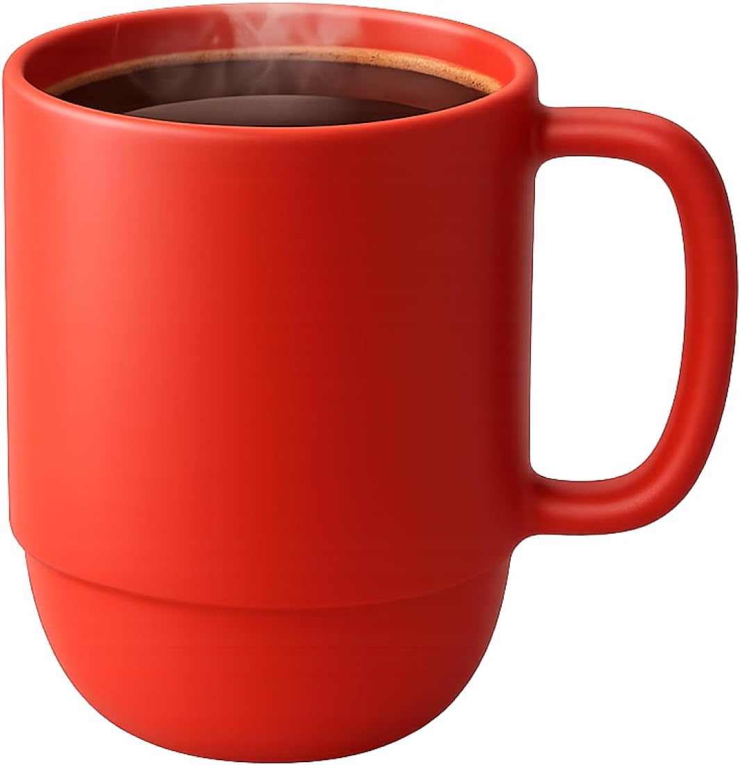 JapanBargain, Japanese Plastic Mug 1 Pack 12oz BPA-Free Non-Toxic Unbreakable Camping Coffee Tea Milk Juice Water Mug Made in Japan Dishwasher & Microwave Safe, Red