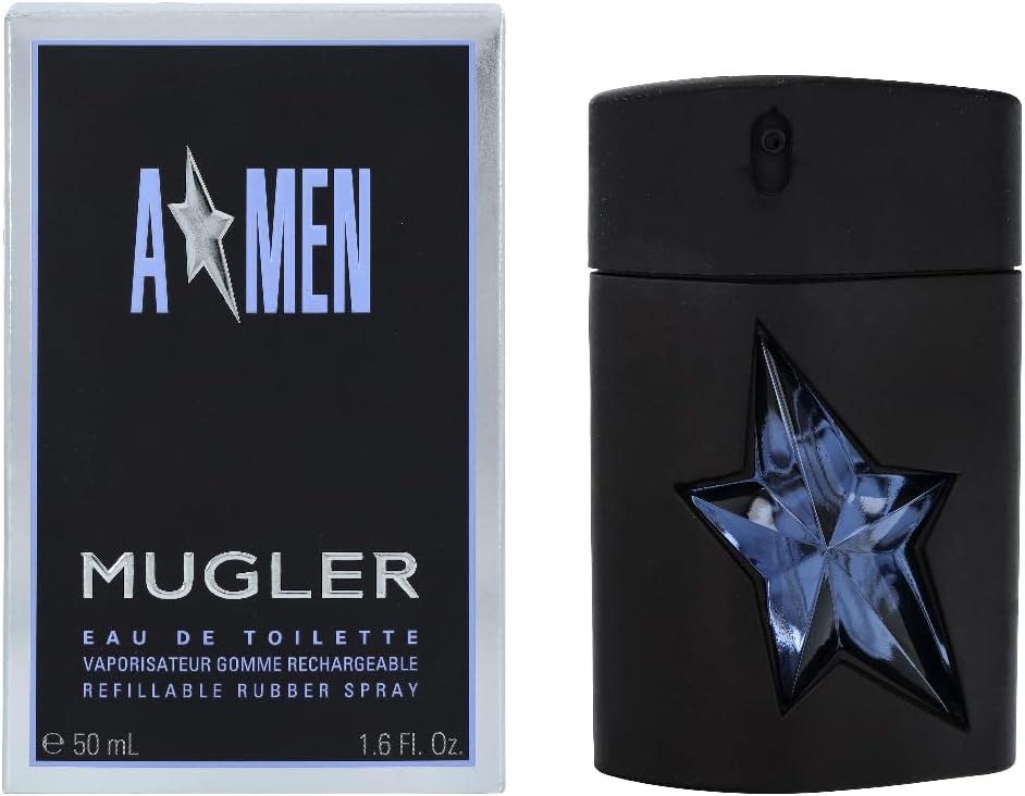 โ Mugler A * MEN Eau de Toilette, Refillable, Ambery Woody Men's Fragrance, 100ml