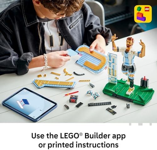 LEGO Editions Lionel Messi – Soccer Legend - Building Set for Boys & Girls, Ages 12+ - Collectible Soccer Gift with Plaque - Kids Bedroom or Shelf Decor - 43015 — view 6