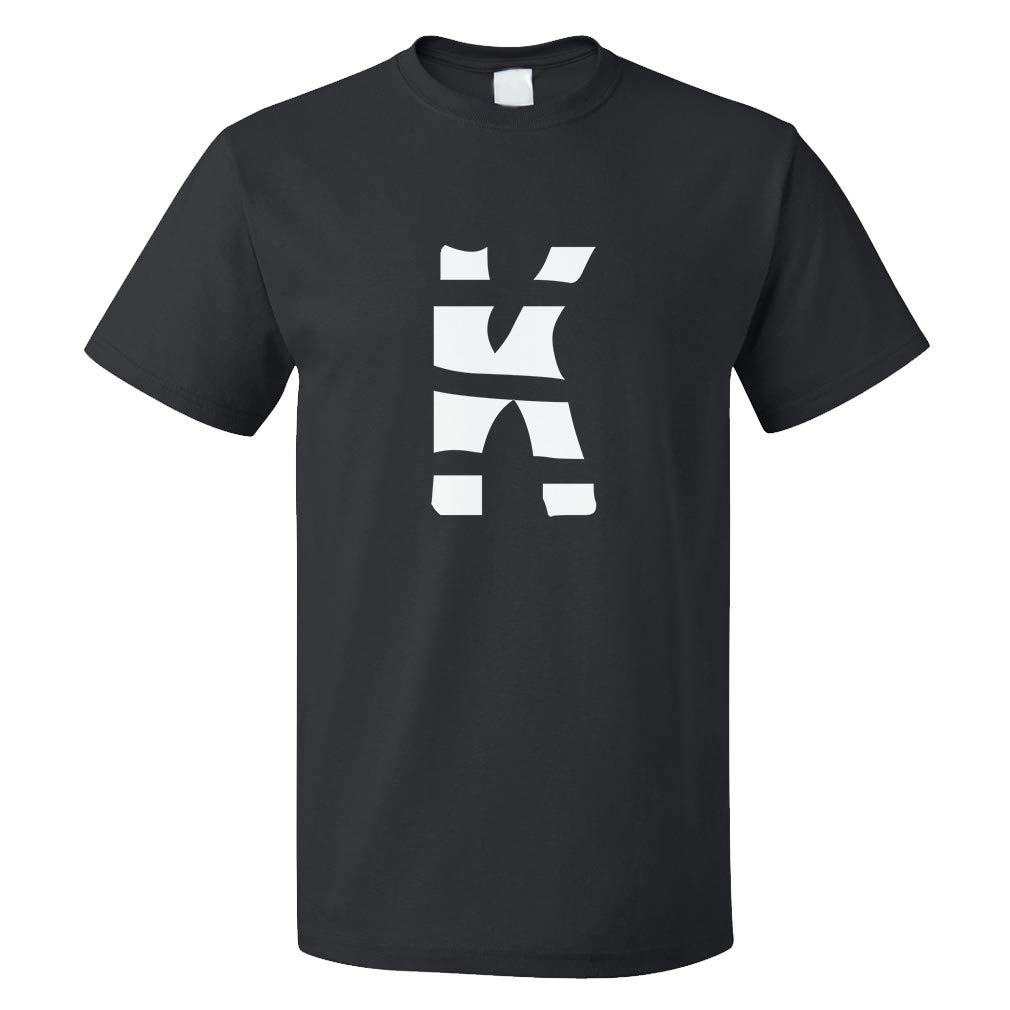 Custom Graphic T Shirts for Men K Jailbird Initial Monogram Letter K Cotton