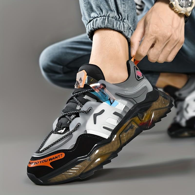 Men's Shock-Absorbing Sneakers - Stylish Sneakers - Breathable, Lightweight, lace-up Design, Suitable for Running, Basketball, Exercise, Gym Cushioning Insoles3