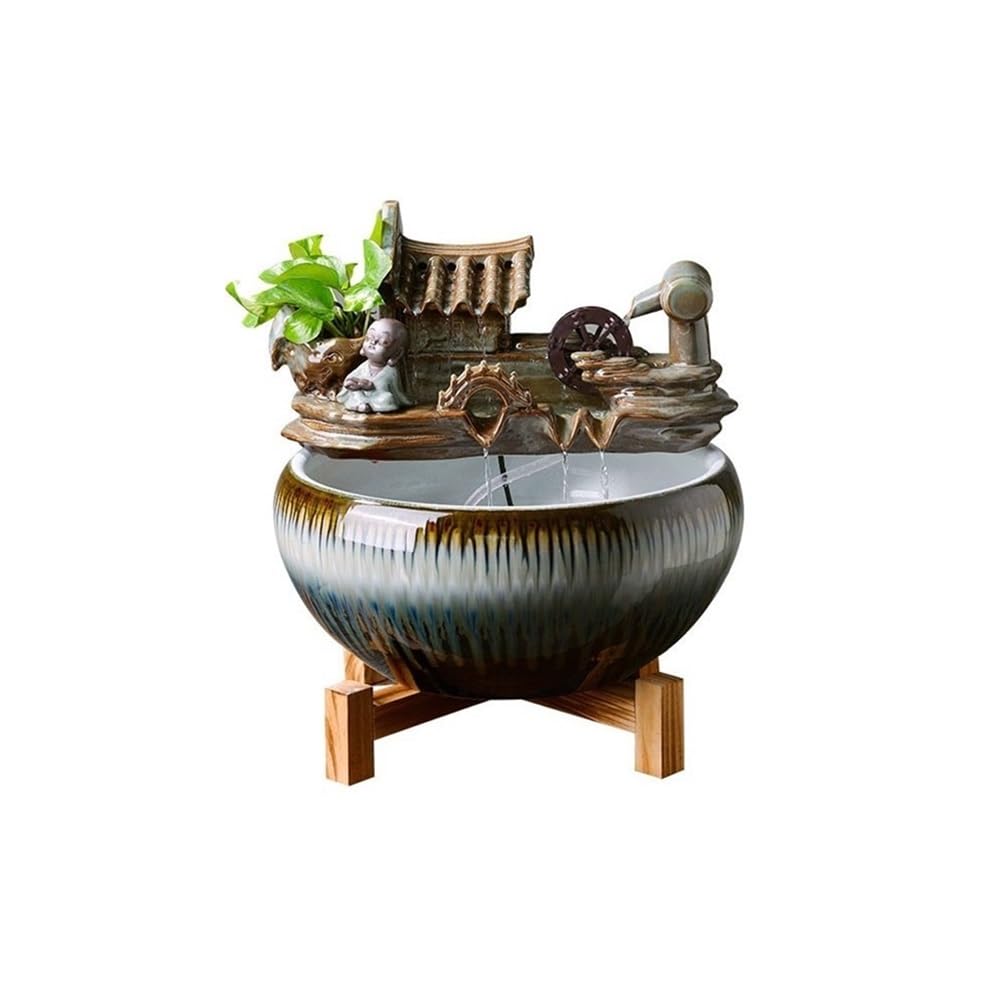 water feature Indoor Tabletop Waterfall Fountain Desktop Water Decoration for Desk