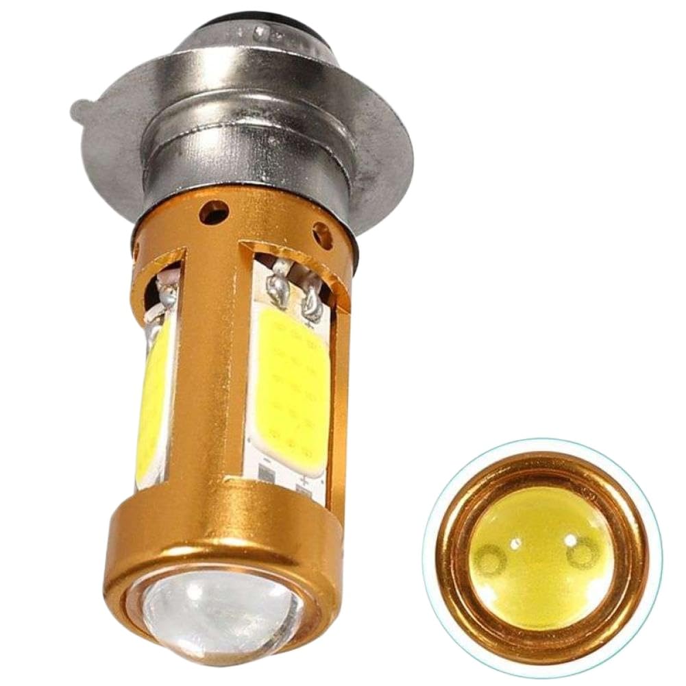 Ampoule de phare de moto LED 5X H6M PX15D P15D Hi-Lo blanc 1500Lm 12-30V Compatible avec moto Scooter cyclomoteur