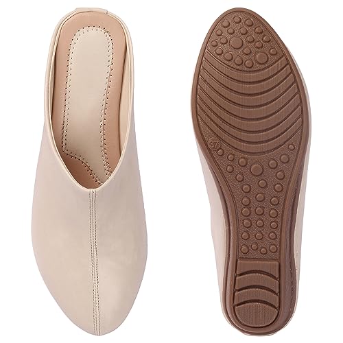 Image of Comfortable Women's Slip-on Wedge Back Open Mules Shoes & Sandals