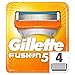 Gillette Fusion5 Maquinilla Afeitar - 4 Recambios