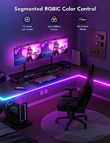 Image of Govee RGBIC Neon Rope Lights for Desks, 16.4ft LED Gaming Desk Lights