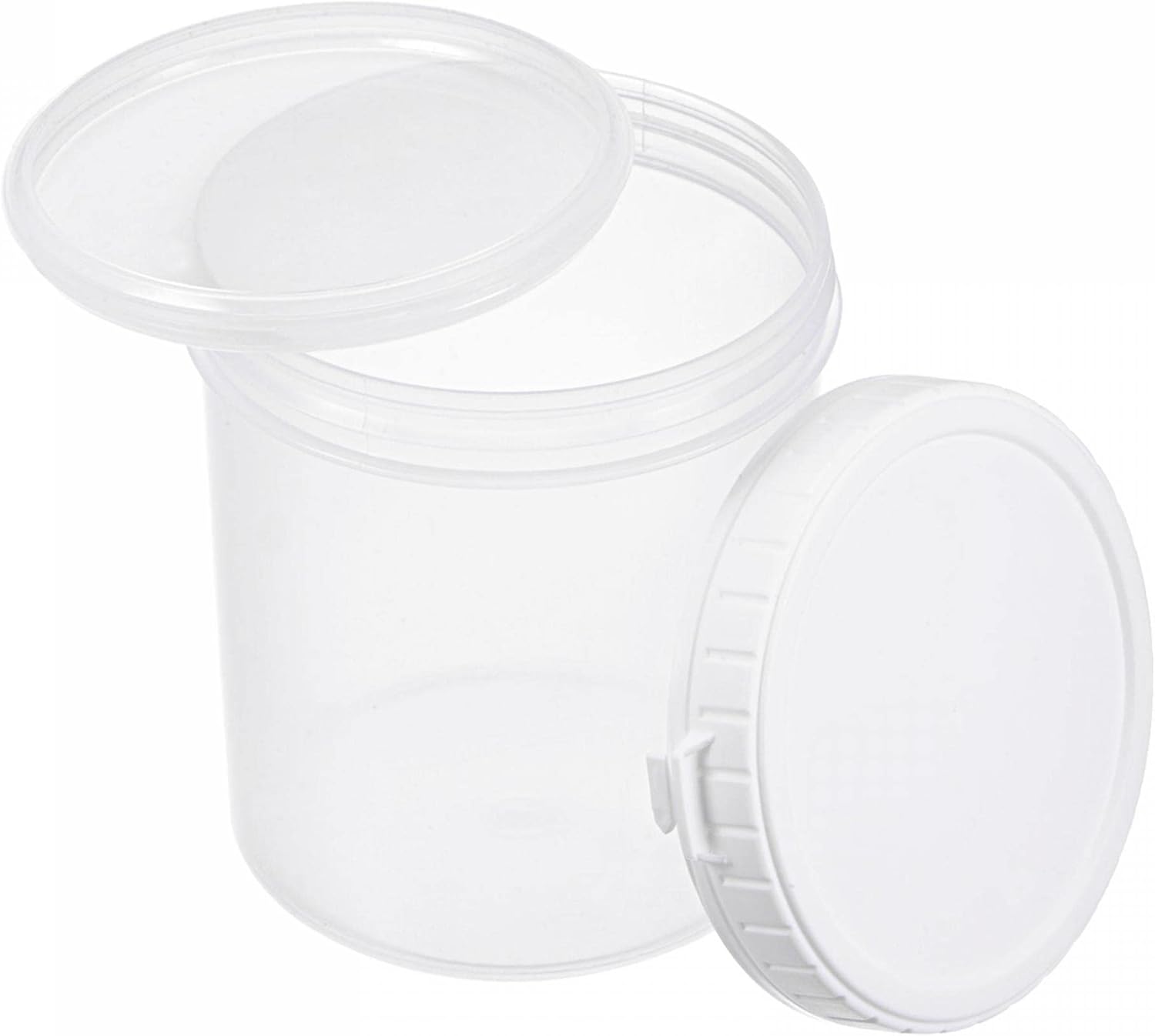 uxcell Empty Plastic Paint Pail with Sealing Strip Lid 0.26