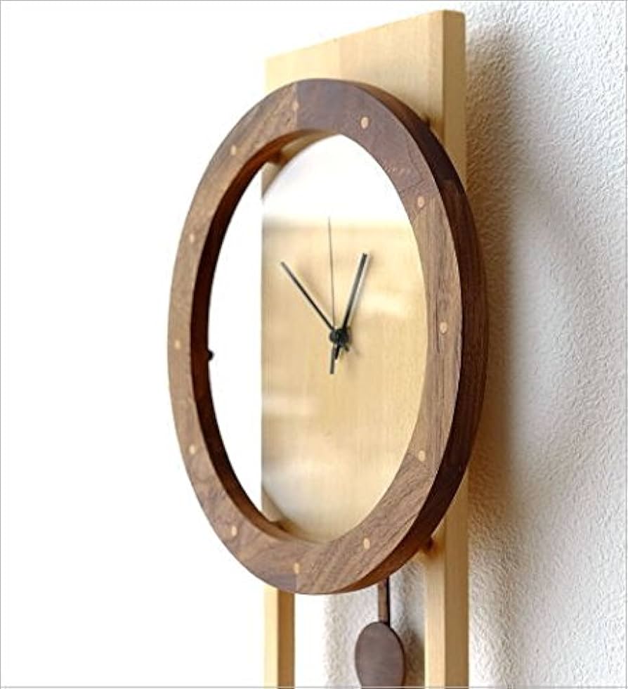 ウォールクロック振り子　ブナ　掛け時計 おしゃれ 天然木 無垢 文字盤なし ウォールクロック振り子 ブナ 掛け時計 おしゃれ 天然木 無垢 文字盤