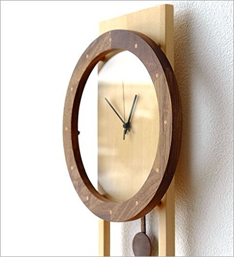 ウォールクロック振り子　ブナ　掛け時計 おしゃれ 天然木 無垢 文字盤なし ウォールクロック振り子 ブナ 掛け時計 おしゃれ 天然木 無垢